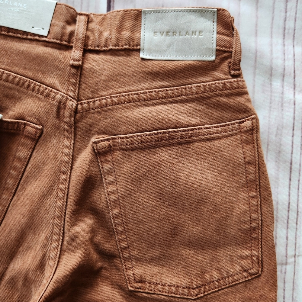 NWT Everlane "The Way-High" Rise Straight Jean Burnt Orange | Women's Size 24 - Picture 10 of 14